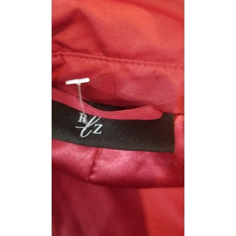 RLZ by Rachel Zoe XXS Belted Jacket Burgundy - Picture 5 of 9